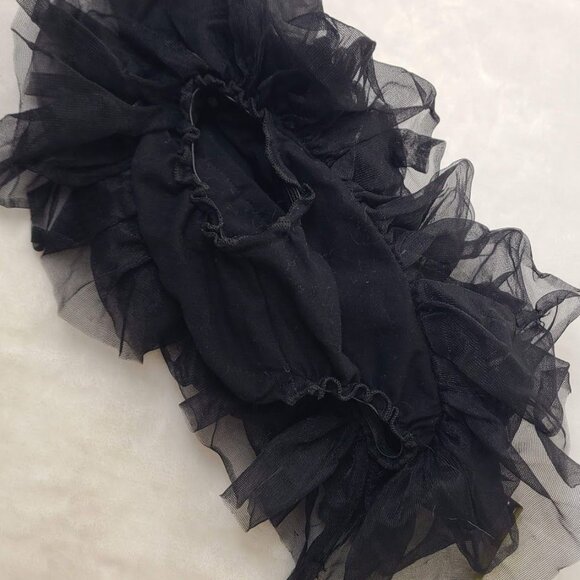 Black Ruffle Tutu Skirt with Gold Sequin Bow Lily & Max Girls Size SM - Picture 4 of 8